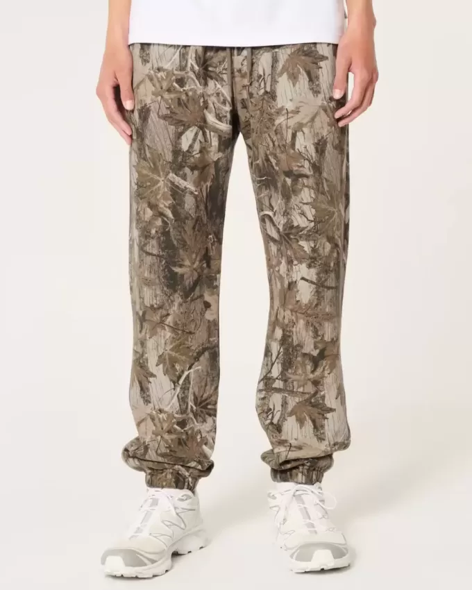 Pantaloni da jogging in pile con logo rilassato