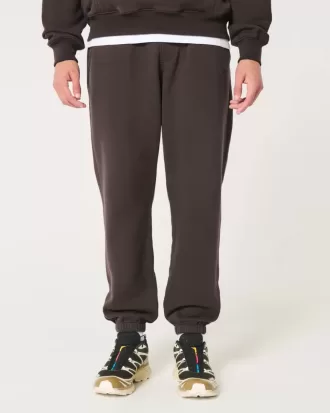 Pantaloni da jogging in pile con logo rilassato