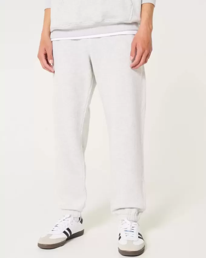 Pantaloni da jogging in pile con logo rilassato