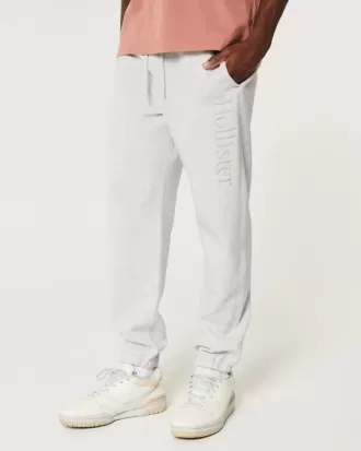Pantaloni da jogging in pile con logo rilassato