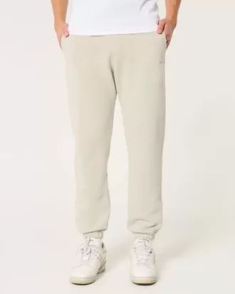 Pantaloni da jogging in pile con logo rilassato
