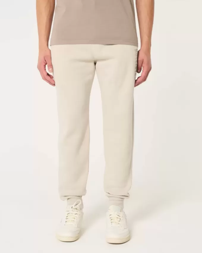 Pantaloni da jogging in pile con logo rilassato