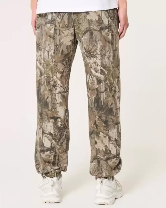 Pantaloni da jogging in pile con logo rilassato
