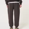 Pantaloni da jogging in pile con logo rilassato
