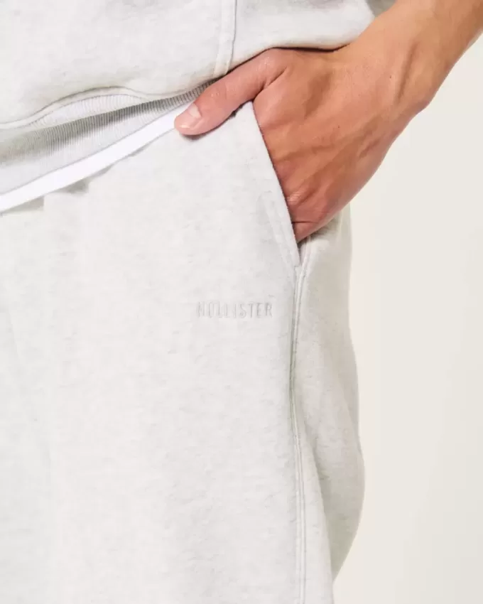 Pantaloni da jogging in pile con logo rilassato