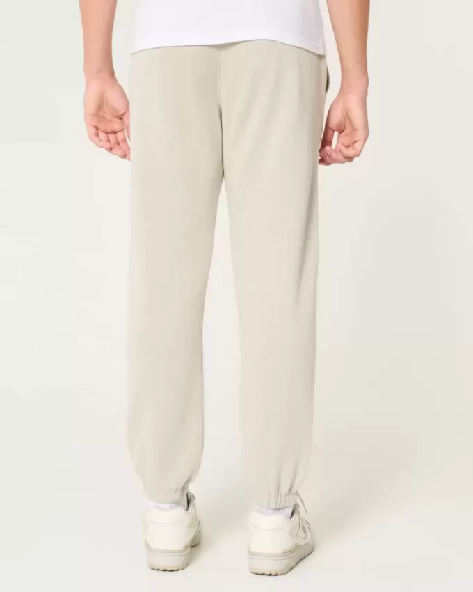 Pantaloni da jogging in pile con logo rilassato