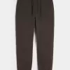 Pantaloni da jogging in pile con logo rilassato
