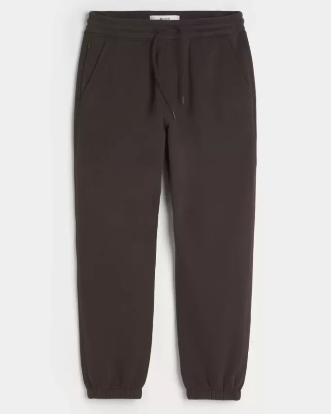 Pantaloni da jogging in pile con logo rilassato