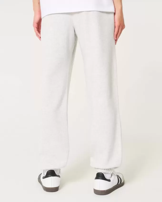 Pantaloni da jogging in pile con logo rilassato