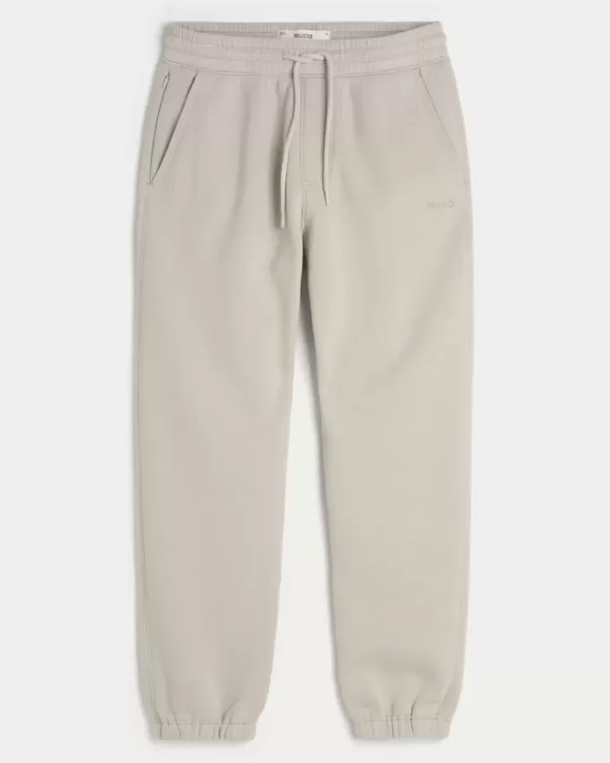 Pantaloni da jogging in pile con logo rilassato