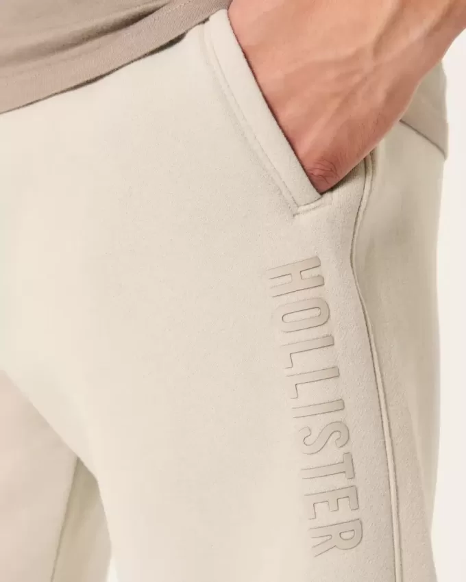 Pantaloni da jogging in pile con logo rilassato