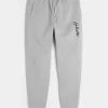 Pantaloni da jogging in pile con logo rilassato