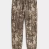 Pantaloni da jogging in pile con logo rilassato