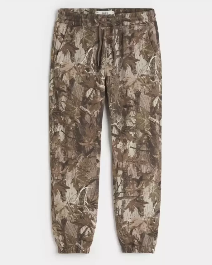 Pantaloni da jogging in pile con logo rilassato