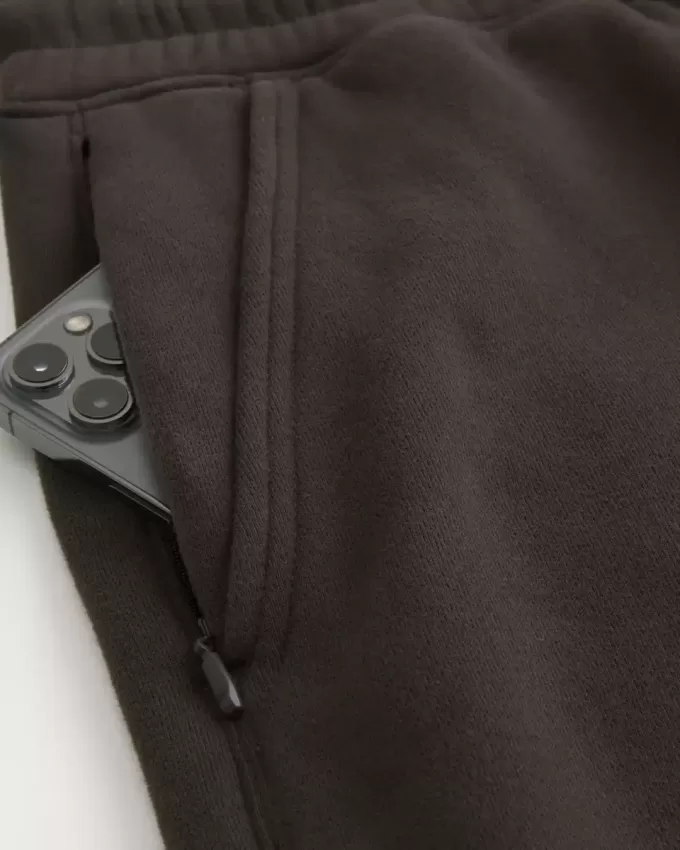Pantaloni da jogging in pile con logo rilassato