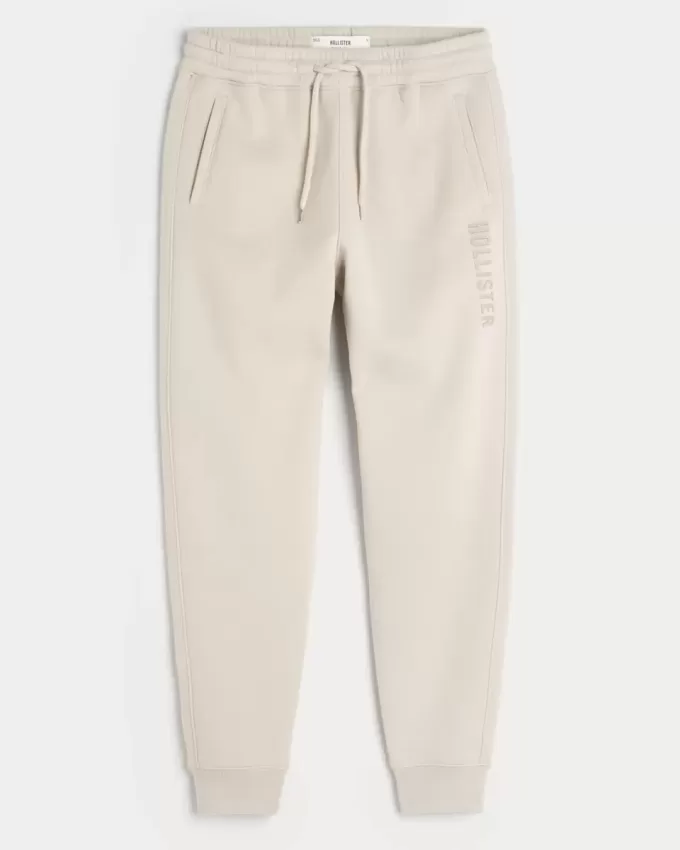 Pantaloni da jogging in pile con logo rilassato