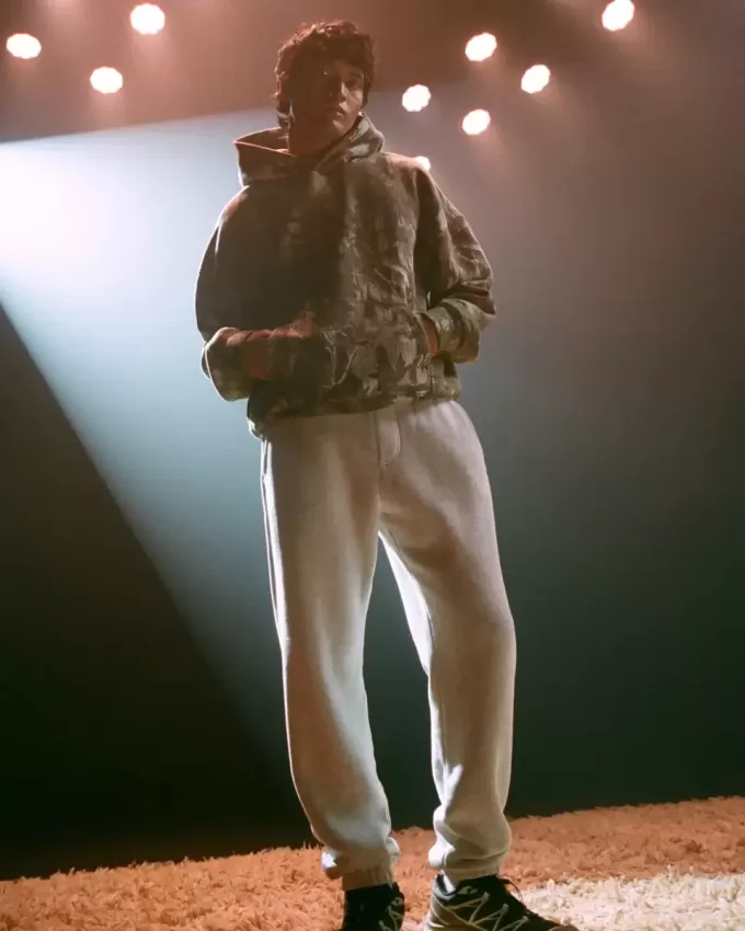 Pantaloni da jogging in pile con logo rilassato