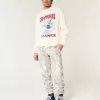 Pantaloni da jogging in pile mimetico rilassato