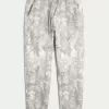Pantaloni da jogging in pile mimetico rilassato