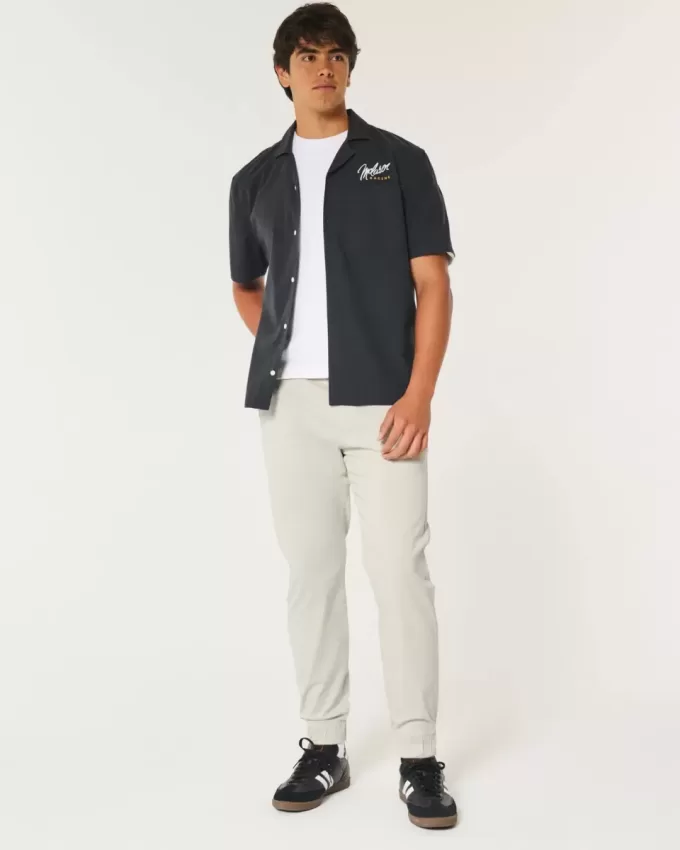 Pantaloni da jogging in twill rilassati