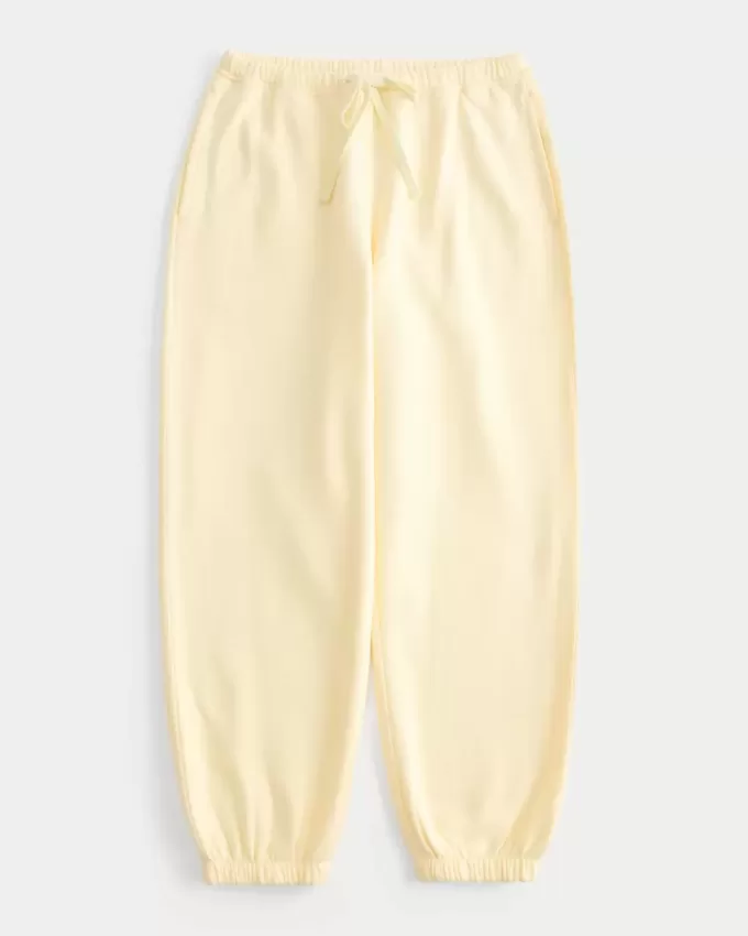 Pantaloni da jogging larghi in pile