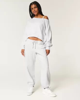 Pantaloni da jogging larghi in pile