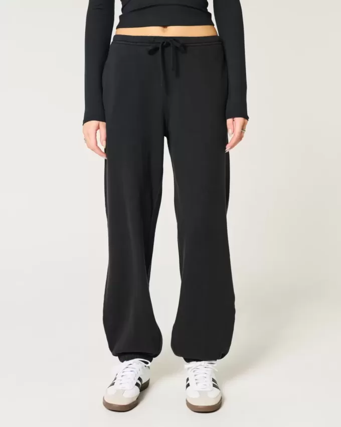 Pantaloni da jogging larghi in pile