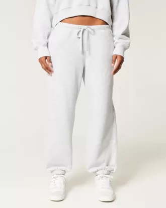 Pantaloni da jogging larghi in pile