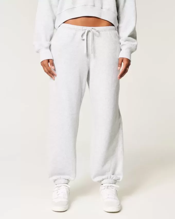 Pantaloni da jogging larghi in pile
