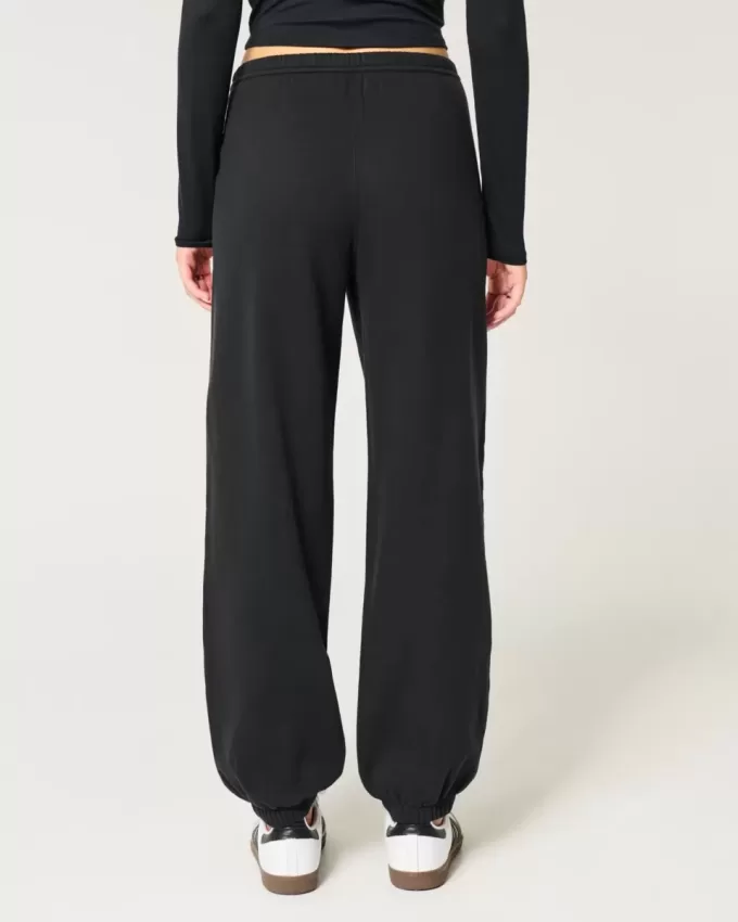 Pantaloni da jogging larghi in pile