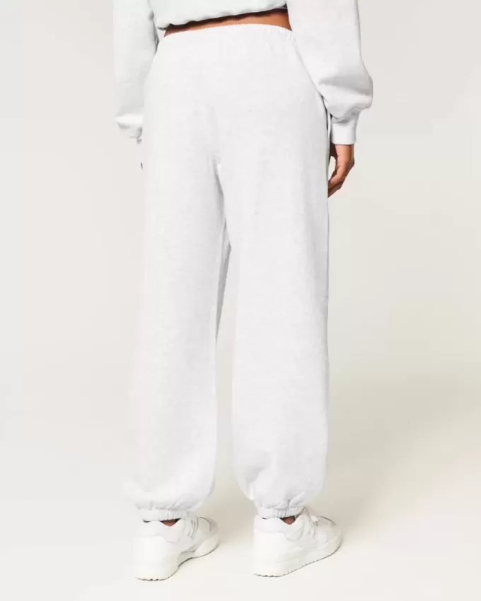 Pantaloni da jogging larghi in pile