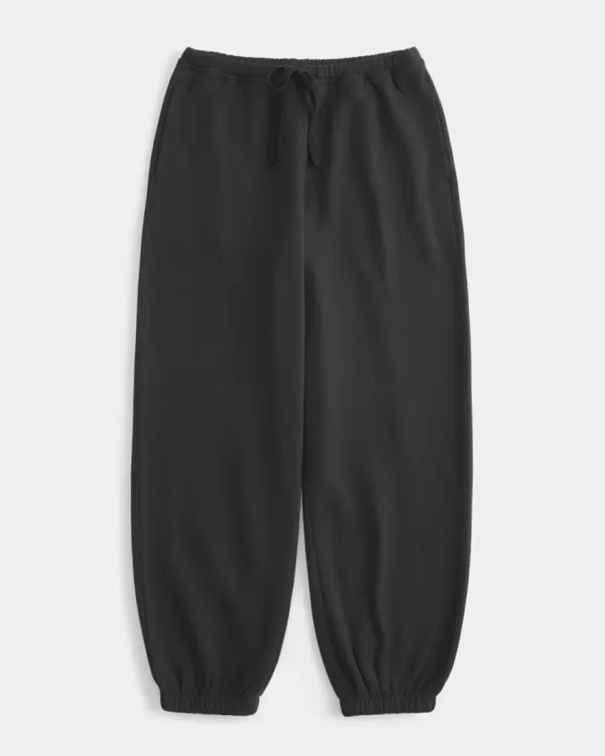 Pantaloni da jogging larghi in pile