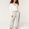 Pantaloni da jogging larghi in pile mimetico