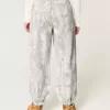 Pantaloni da jogging larghi in pile mimetico
