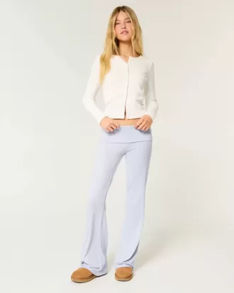 Pantaloni da notte in maglia con risvolto in vita