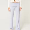 Pantaloni da notte in maglia con risvolto in vita