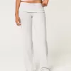 Pantaloni da notte in maglia con risvolto in vita