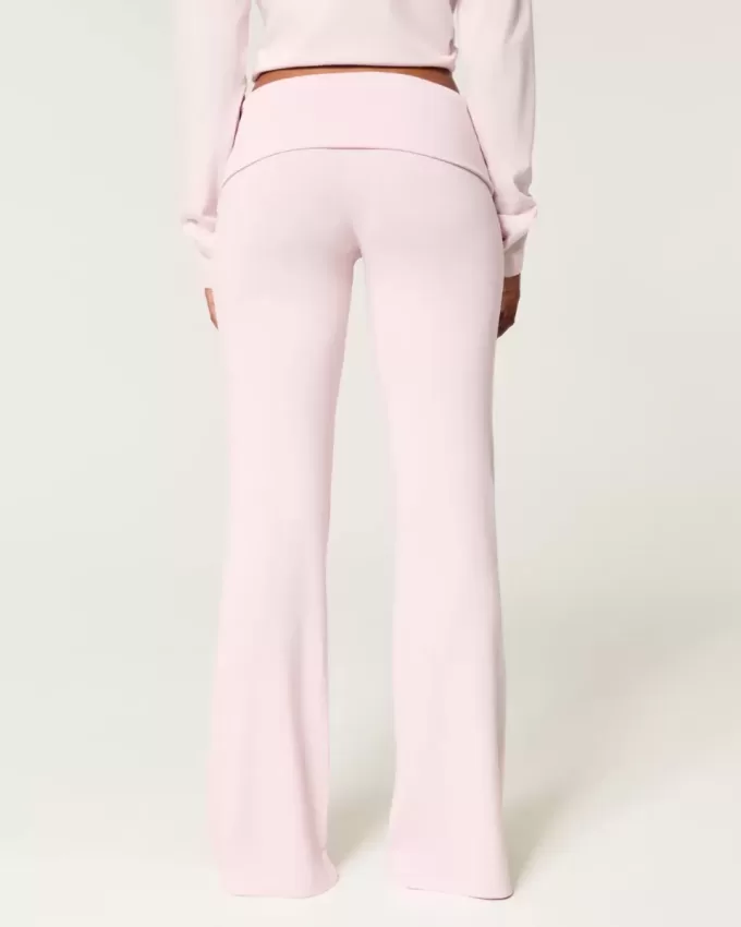 Pantaloni da notte in maglia con risvolto in vita