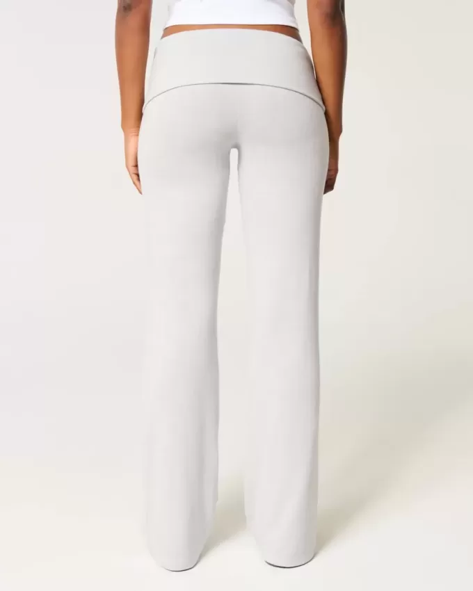 Pantaloni da notte in maglia con risvolto in vita