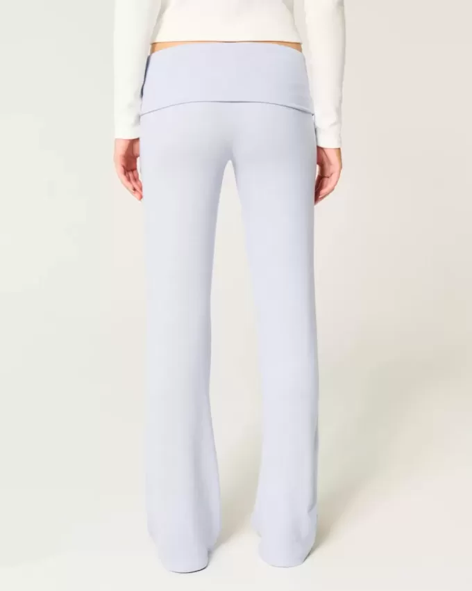 Pantaloni da notte in maglia con risvolto in vita