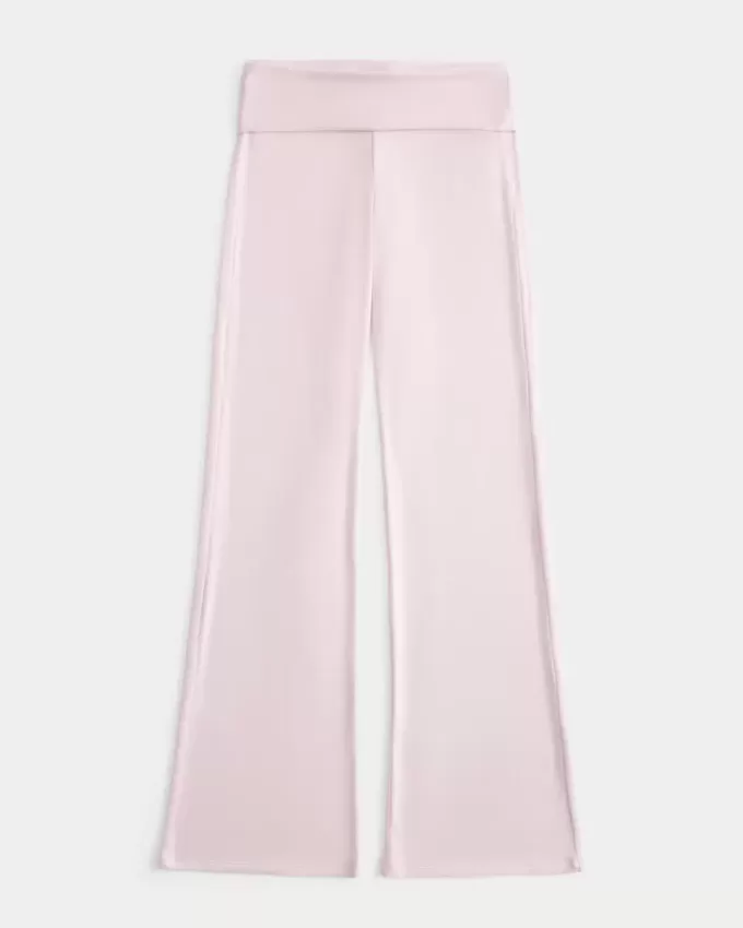 Pantaloni da notte in maglia con risvolto in vita