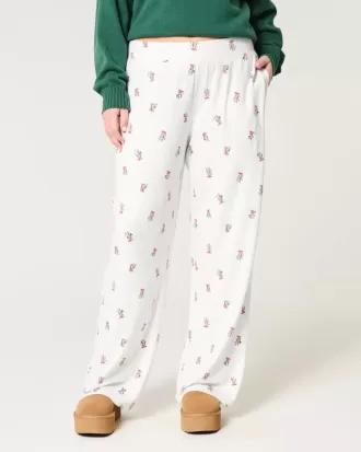 Pantaloni da pigiama comodi a gamba larga