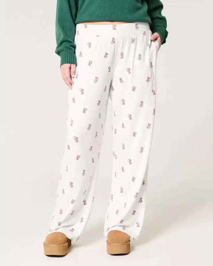 Pantaloni da pigiama comodi a gamba larga