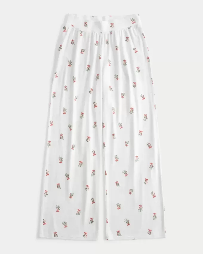 Pantaloni da pigiama comodi a gamba larga