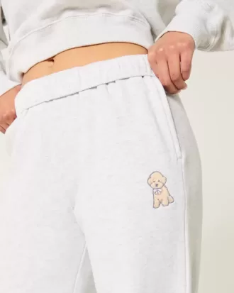 Pantaloni della tuta a gamba larga con grafica di cani