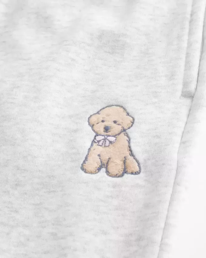 Pantaloni della tuta a gamba larga con grafica di cani