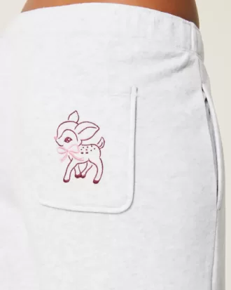 Pantaloni della tuta a gamba larga con grafica di cervi