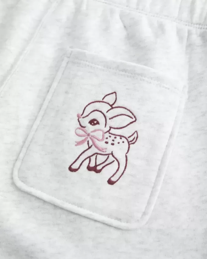 Pantaloni della tuta a gamba larga con grafica di cervi Pantaloni della tuta a gamba larga con grafica di cervi