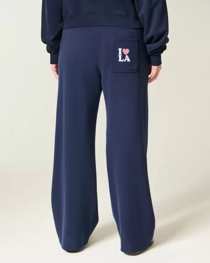 Pantaloni della tuta a gamba larga con grafica LA
