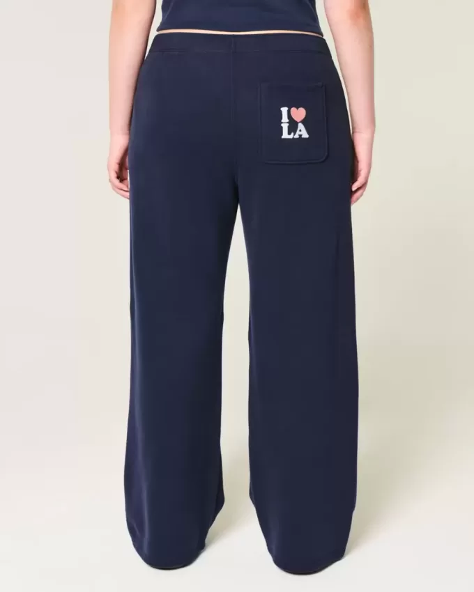 Pantaloni della tuta a gamba larga con grafica LA